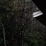 rain running off of a roof