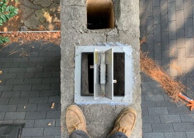 chimney with new damper from above