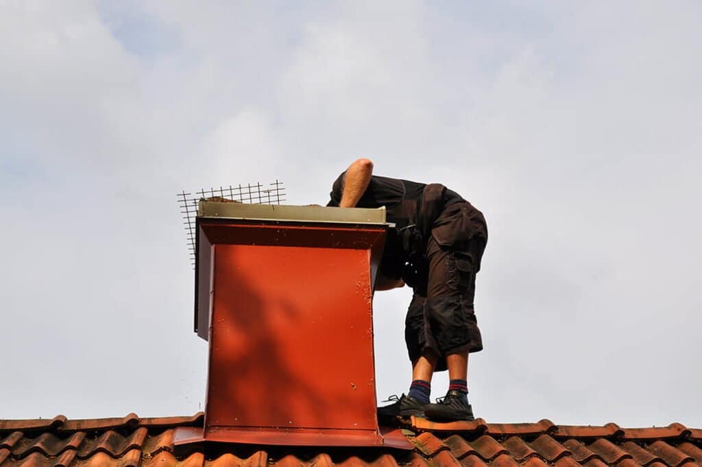 chimney inspected by chimney sweep