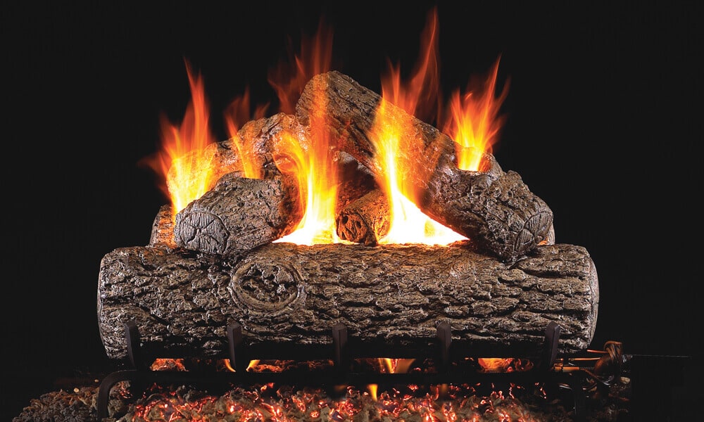 Vented Gas Logs - Golden Oak